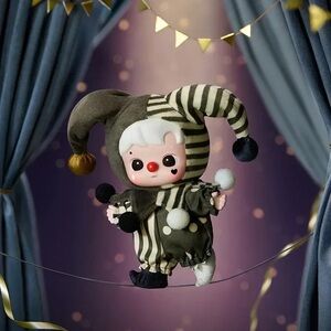 Pop Mart WHY SO SERIOUS Series-Vinyl Plush Pendant Silver Mist Clown New Sealed